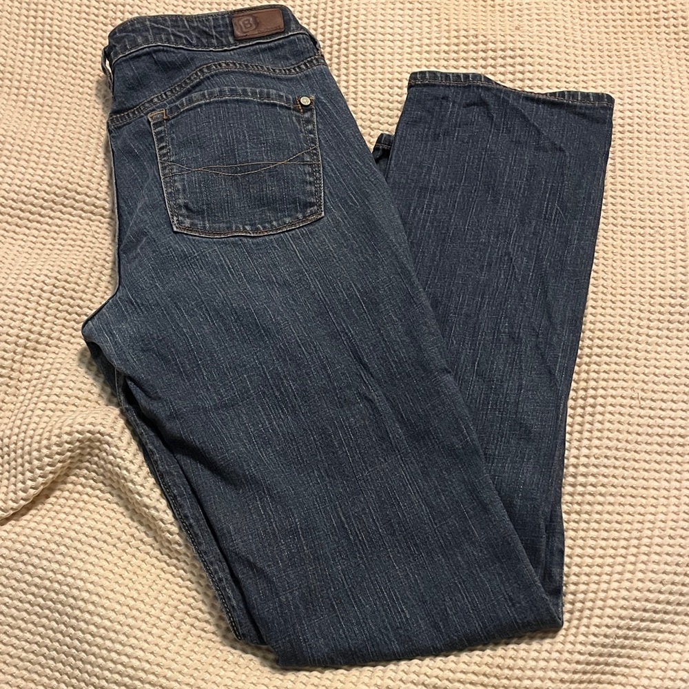 Bullhead Dark Blue Straight Leg Women's Jeans